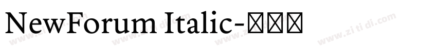 NewForum Italic字体转换